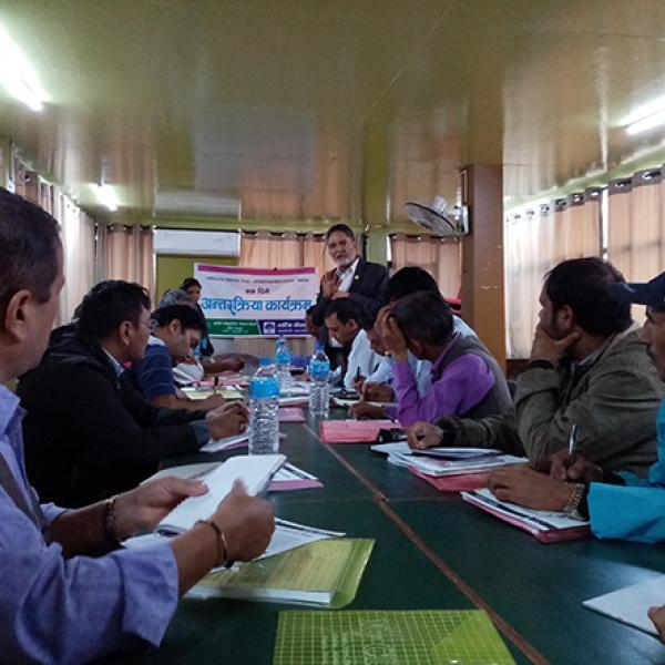 An interaction program on "Federalism and School Education" in Kavrepalanchowk district