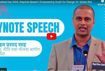 World Habitat Day 2024 | Keynote Speech | Empowering Youth for Change: Dr. Sohan Sha